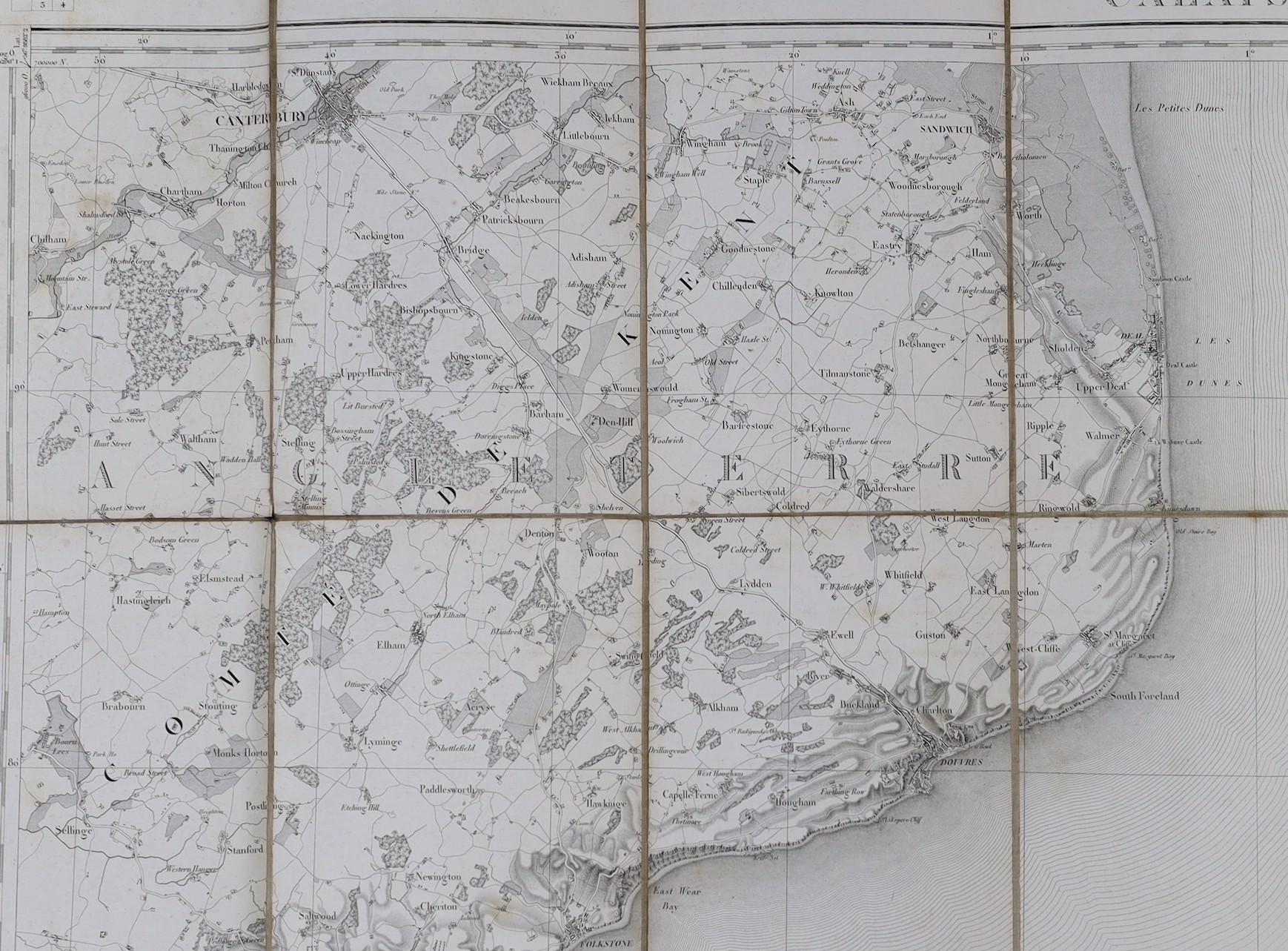 Picquet, Charles - France, an incomplete set of 53 engraved linen backed folding maps, including those numbered 1-8, 10-15, 22, 30, 32, 36-38, 43-45, 54-55, 64-65, 66, 68, 70, 80, 82-85, 95, 97-100, 114-115, 140 and 151,